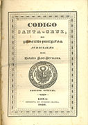 Código Santa Cruz. Procedimientos judiciales del Estado Nor-Peruano