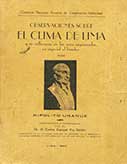 Observaciones sobre el clima de Lima y su influencia en los seres organizados, en especial el hombre